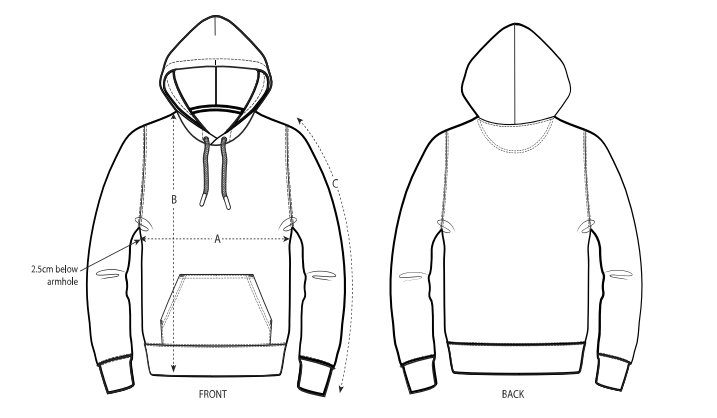 The Hawick Hooded Jumper — Black Embroidery