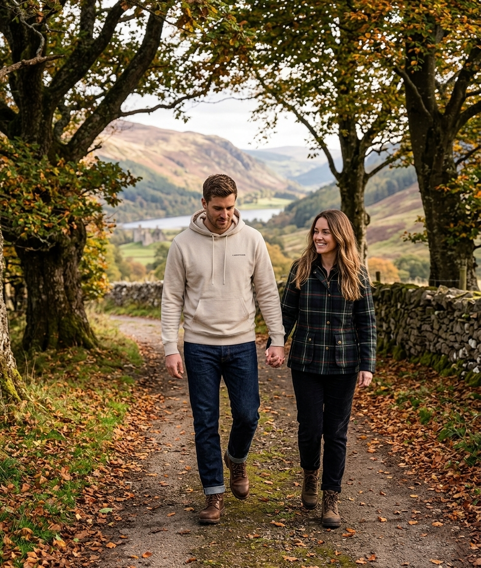 The Hawick Hooded Jumper — Black Embroidery