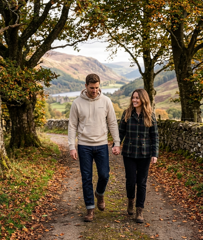 The Hawick Hooded Jumper — Black Embroidery