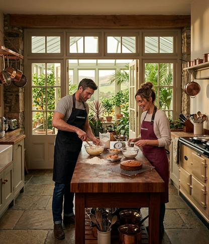 The Utility Apron — Premium Cotton Bib Apron with White Embroidery