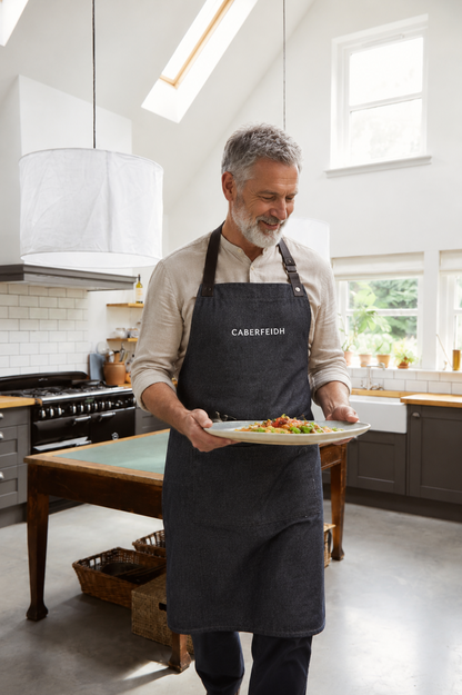 The Utility Apron — Premium Cotton Bib Apron with White Embroidery
