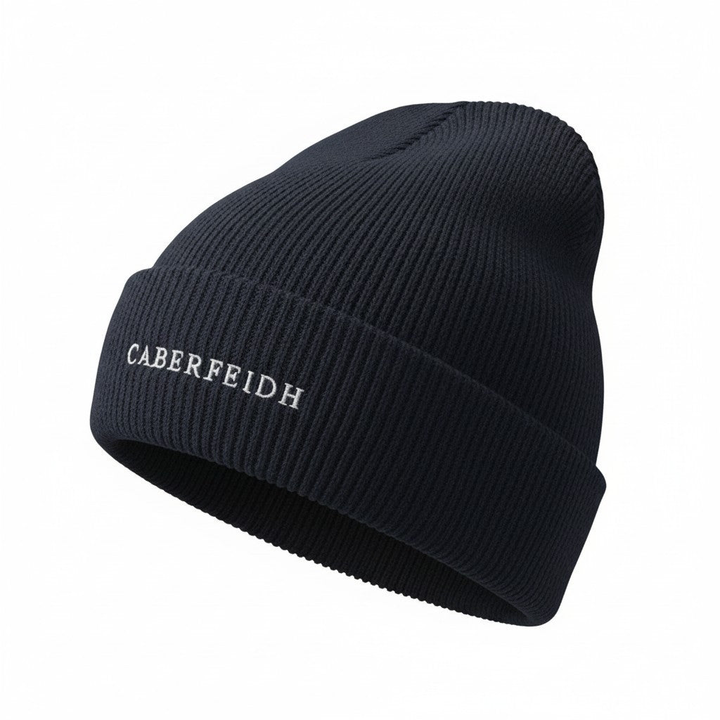 The Harbour Fisherman Beanie — White Embroidery