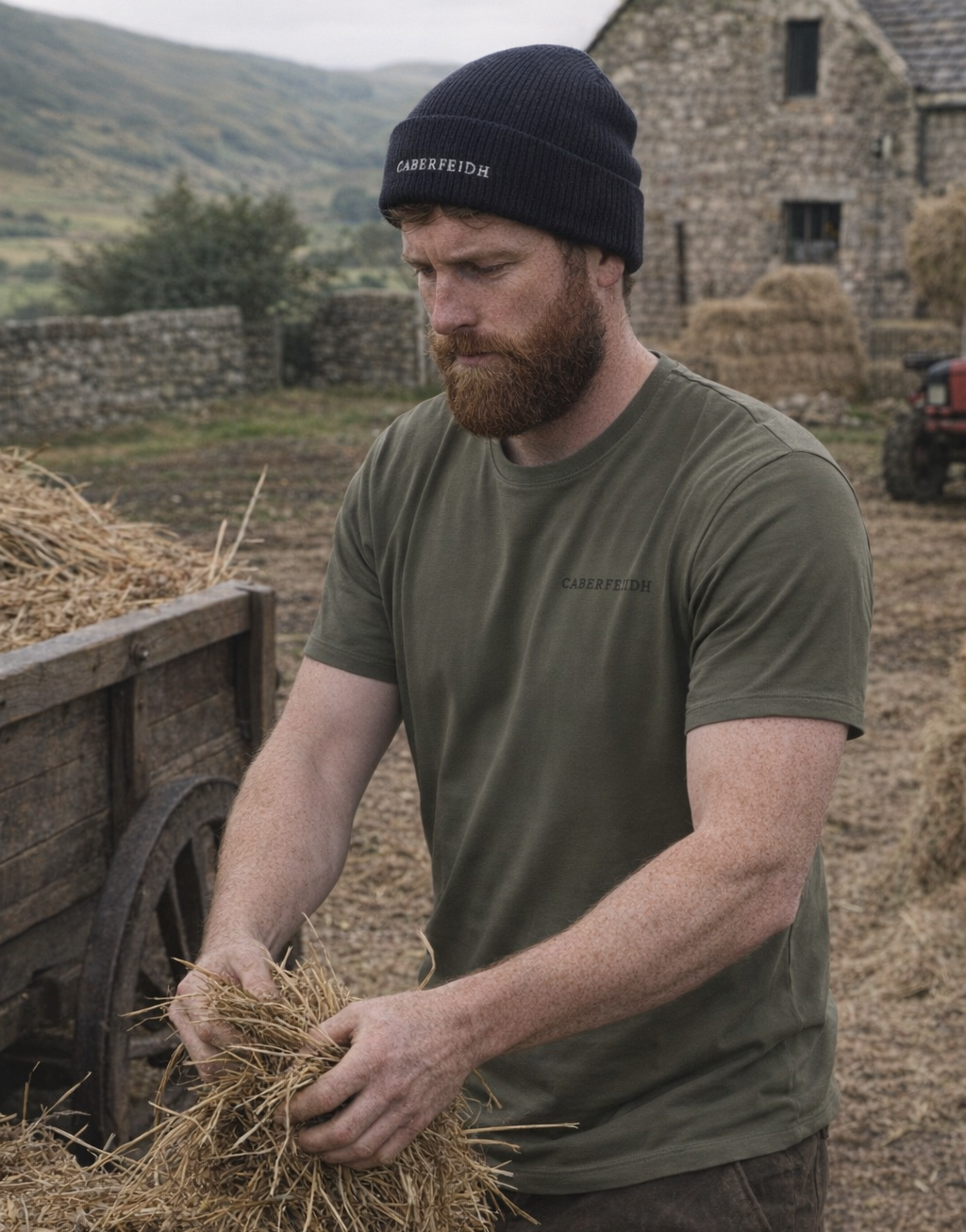 The Harbour Fisherman Beanie — White Embroidery