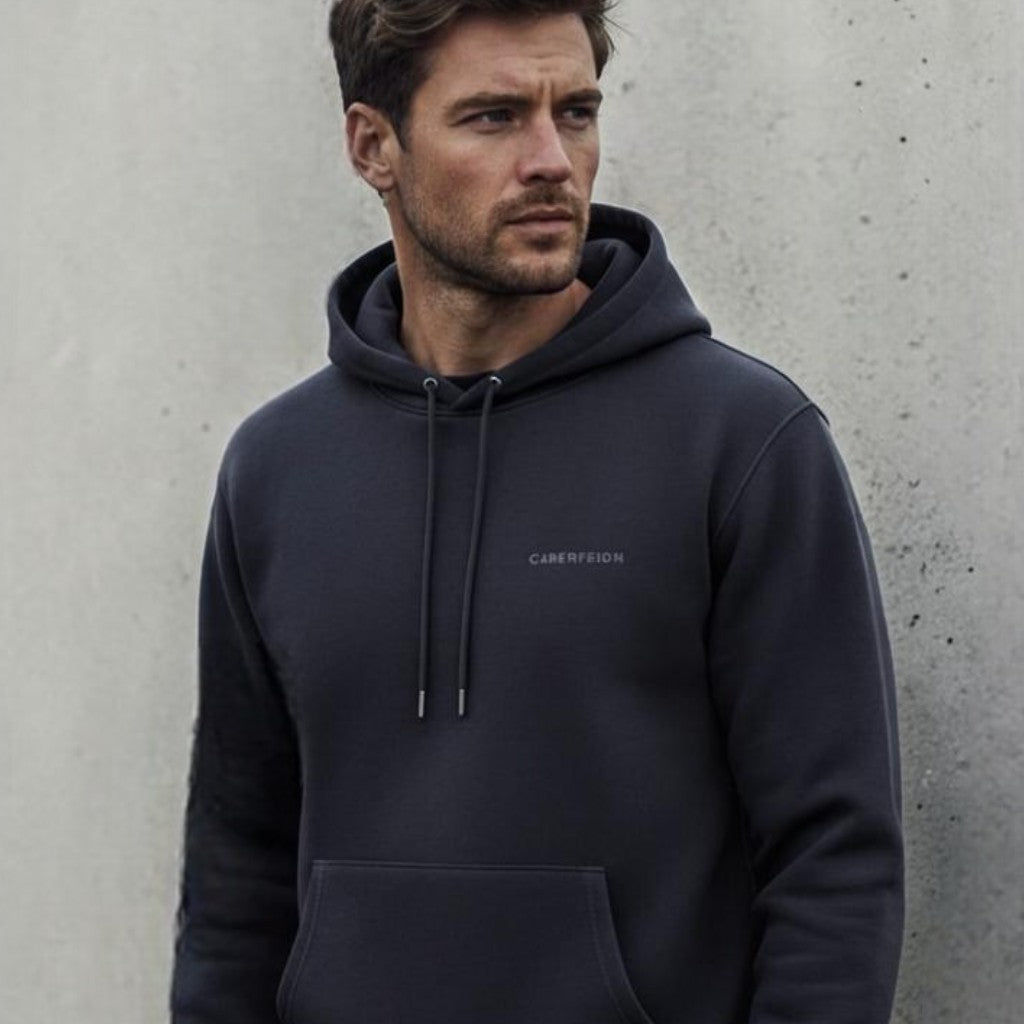 The Hawick Hooded Jumper — White Embroidery